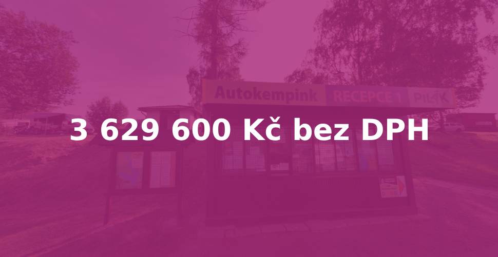 Recepce autokempu Pilák za 3 629 600 Kč